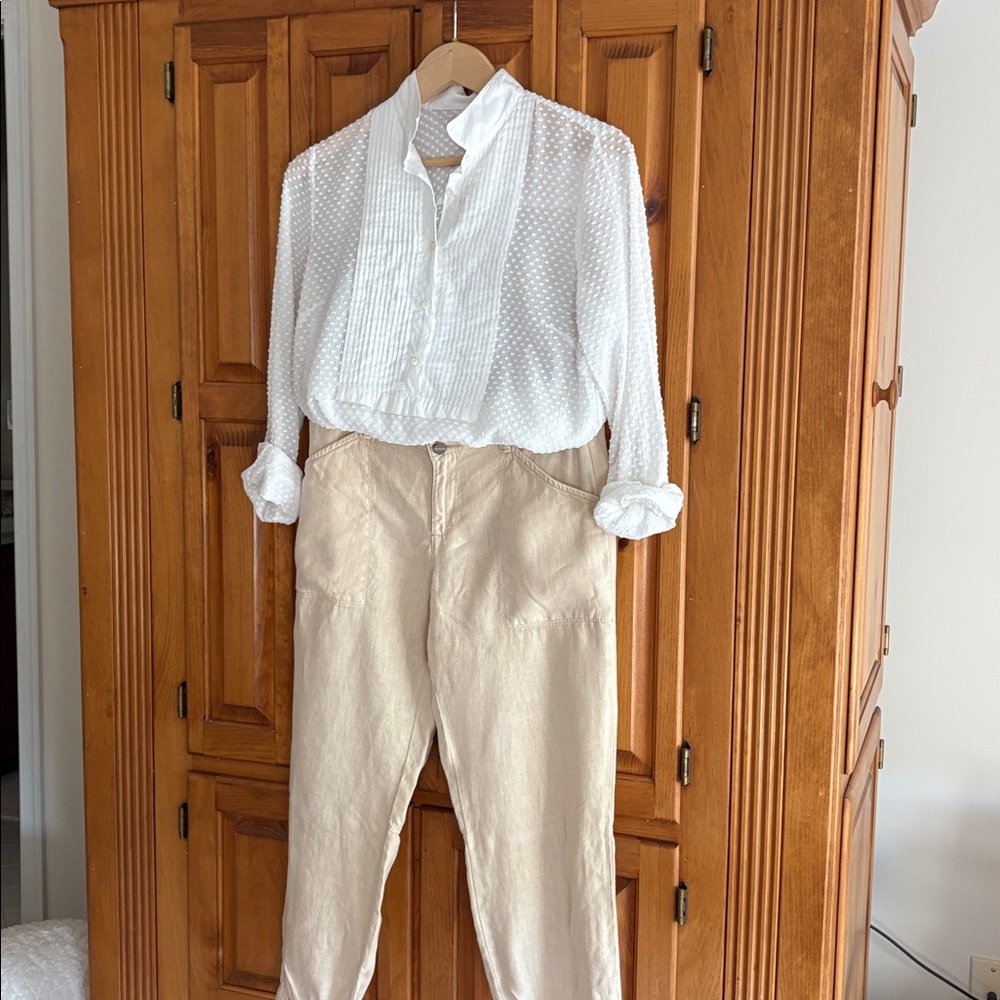 Sanctuary Linen Oat Tan Jogger Pants